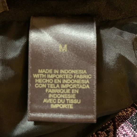 Liz Claiborne purple and black Tapestry style jacket with snaps good condition - Picture 6 of 8